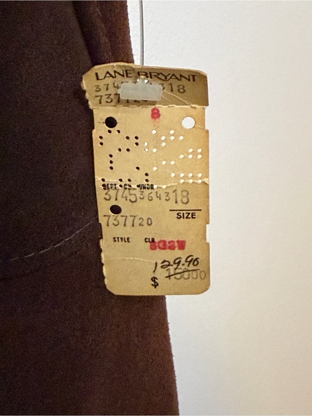 Vintage 1970s Lane Bryant Suede Maxi Coat Tagged 18 Fits Modern 10/12 NWT - Picture 12 of 15